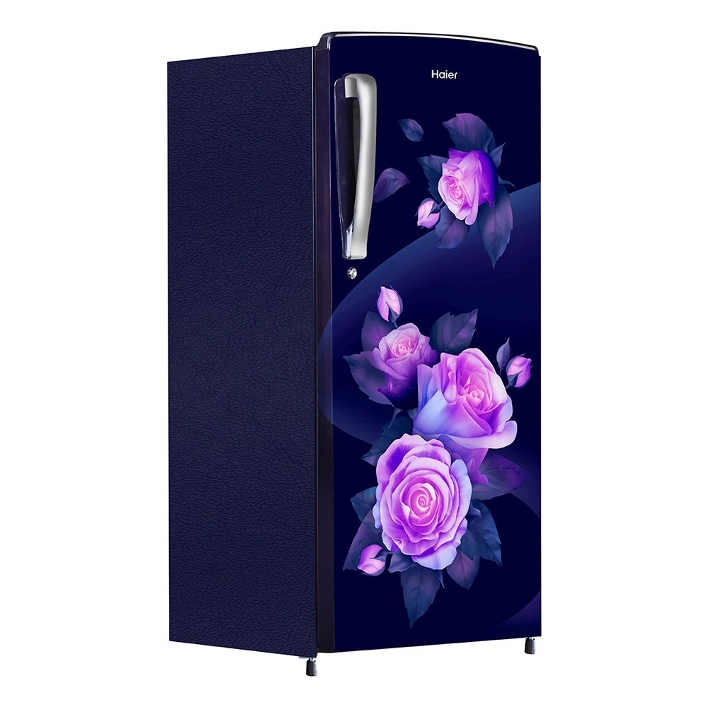 Haier 205L 3 Star Direct Cool Single Door Refrigerator with Toughened Glass Shelf comes in glossy Marine Rose Finish HRD-2263CMR-N